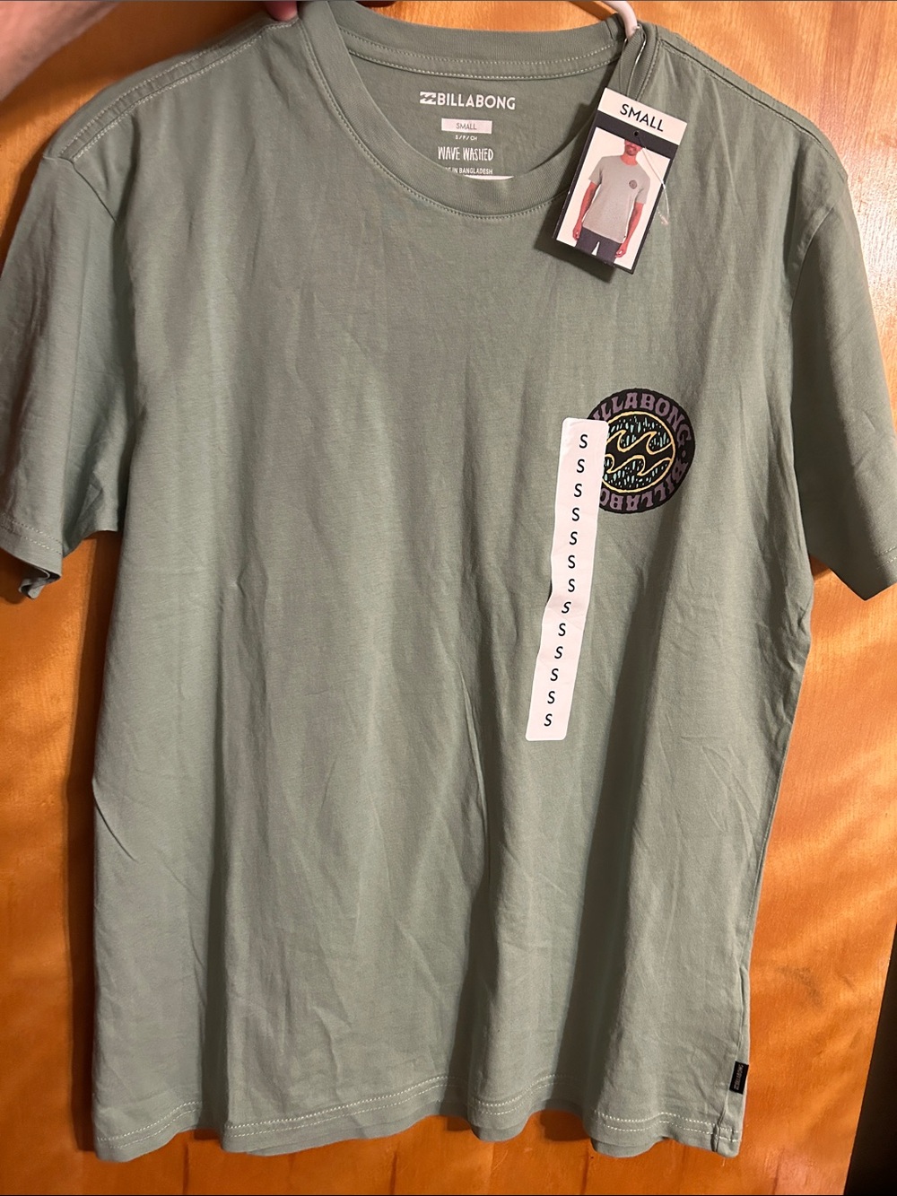 Billabong Sage Green Short Sleeve Logo Tee